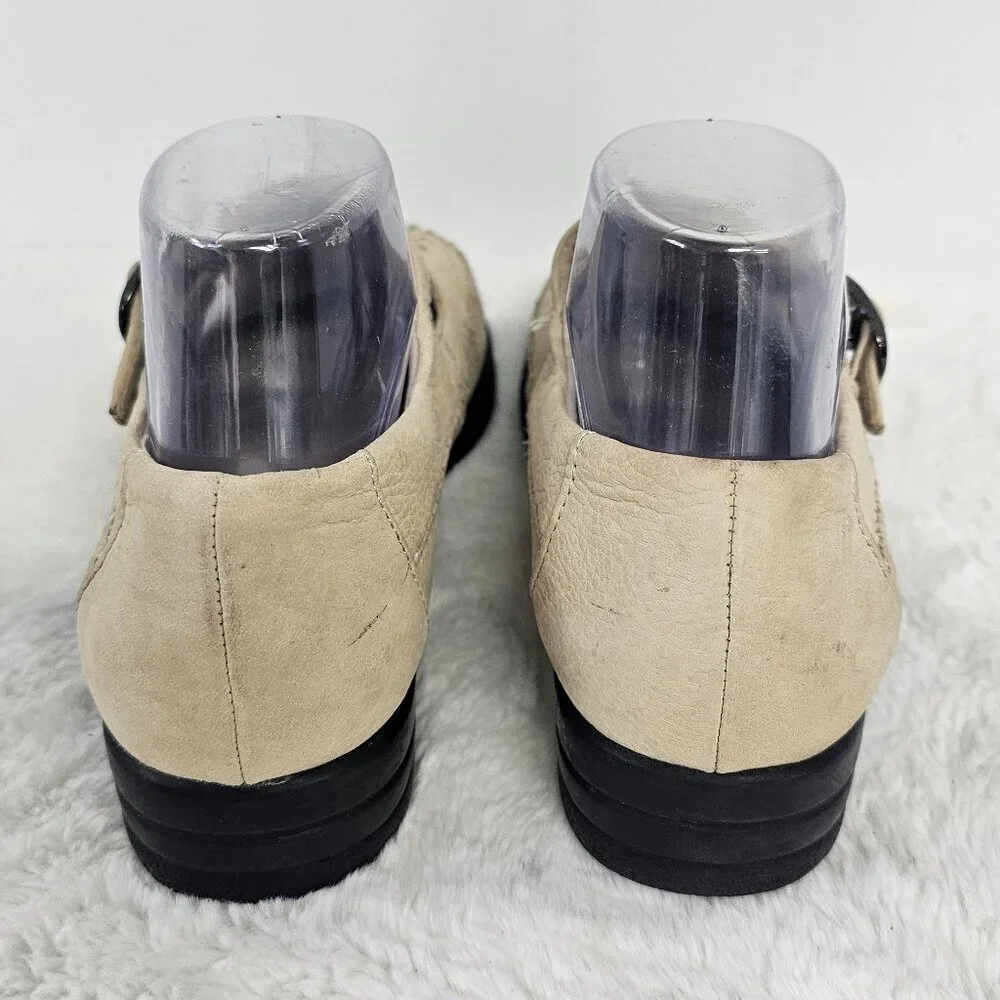 Lifestride Studio Durango Cream Sandal Mary Jane Fisherman Moccasin Leather 9.5